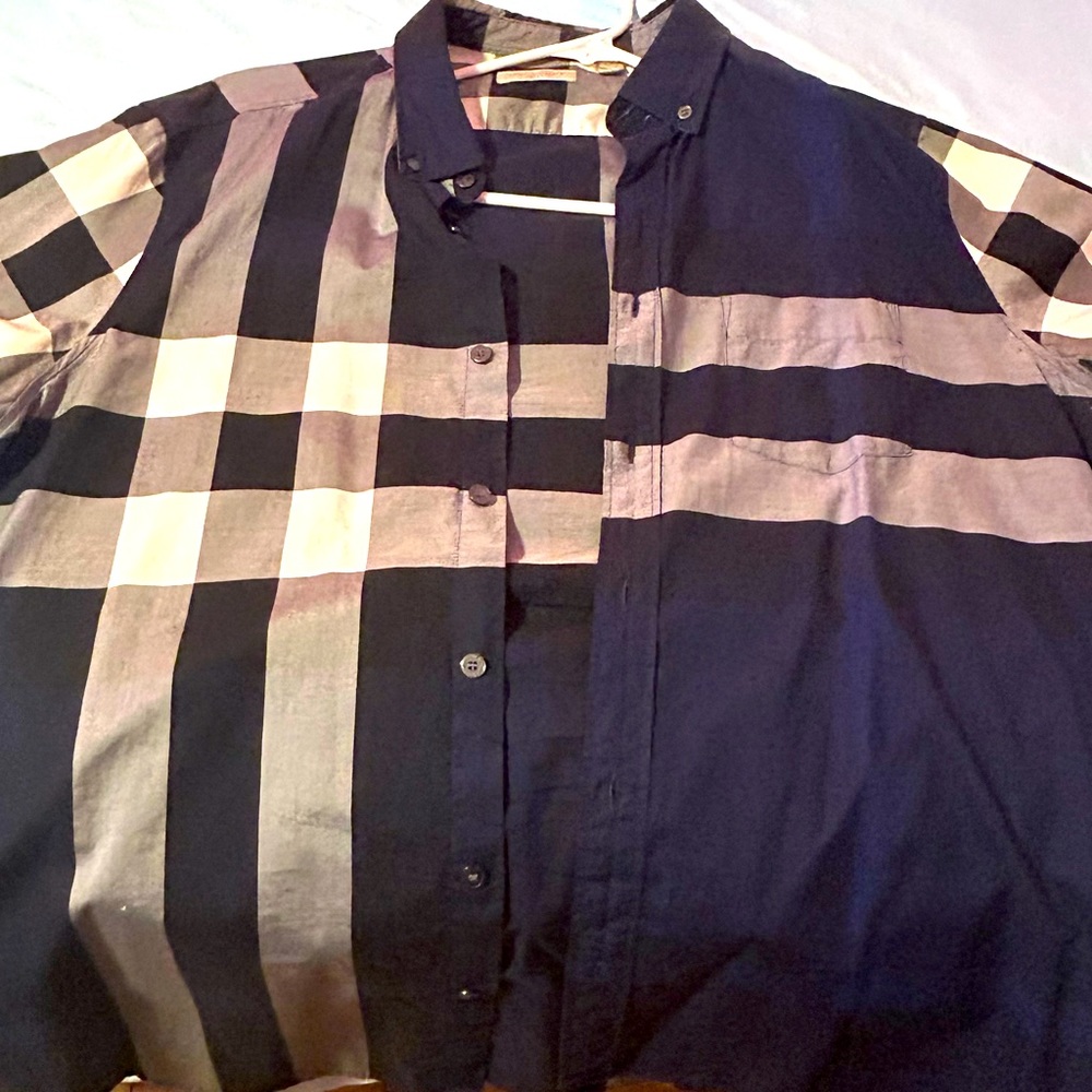 Burberry short sleeve button down great condition.  Bought from Saks